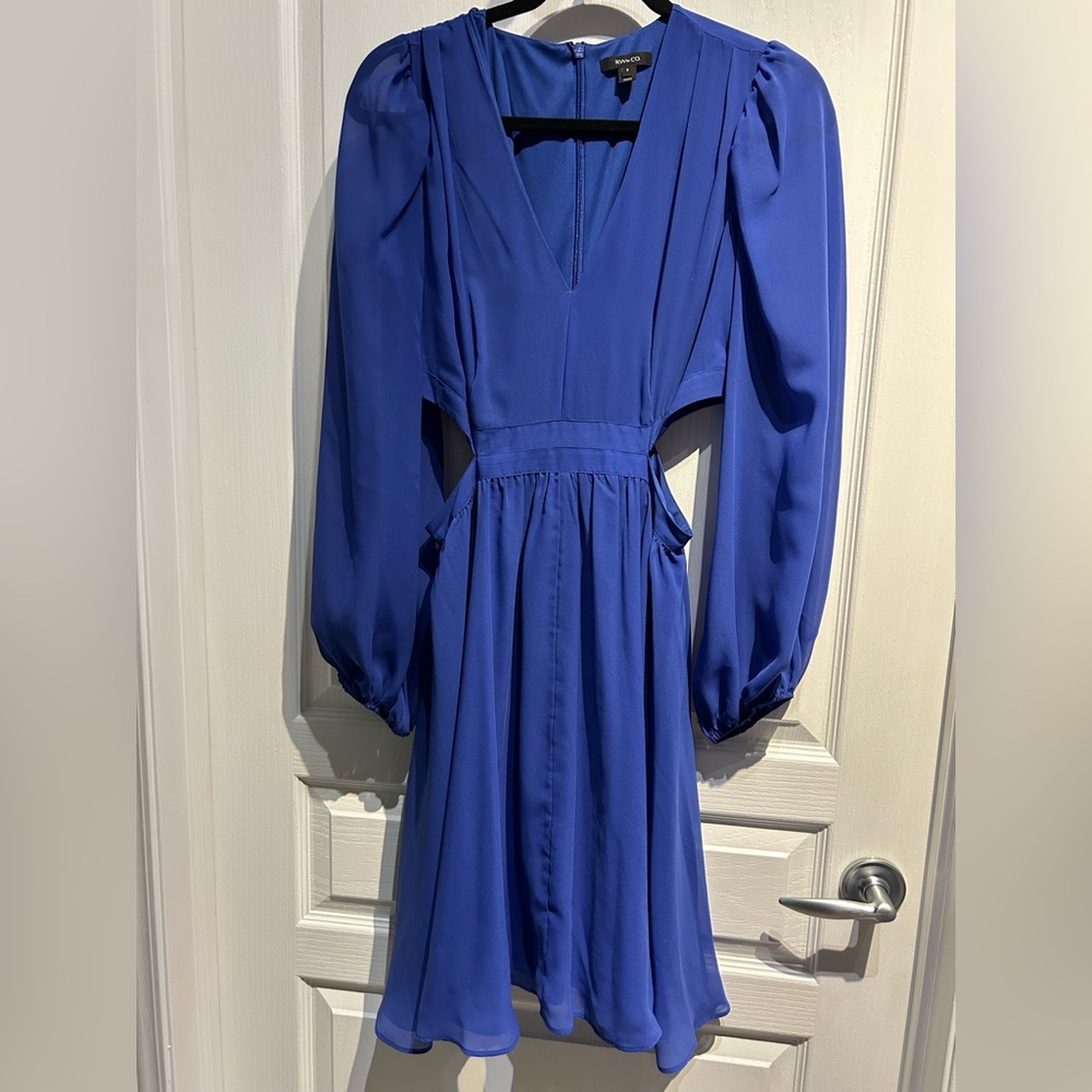 RW&CO. Cobalt Blue Long Sleeve Dress